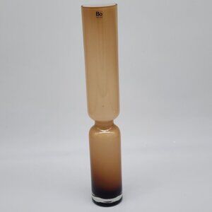 Bo Concept Tall Brown With White Inside Glass Vase Modern Design Home Décor
